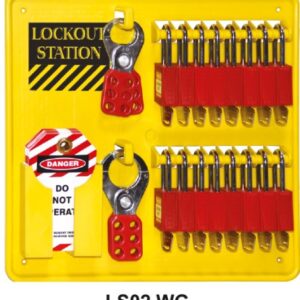 One Piece Open Lockout Station for 16 Locks (Filled)