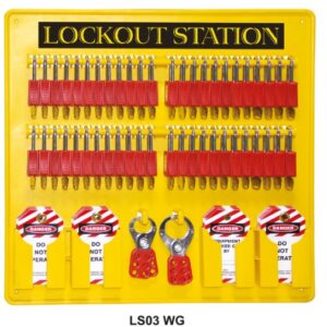 One Piece Open Lockout Station for 48 Locks (Filled)